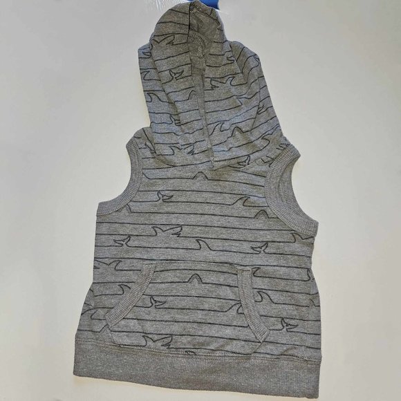 5/20 George Toddler Grey Hooded Sleeveless Tank with Front Pocket - Picture 1 of 3